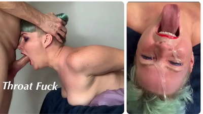 Stjúpdóttir lærir hvernig á að gera öfgafullt hálsfokk með píkunni hans